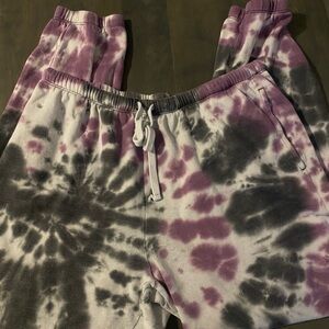 Garage Purple and Black Tie-Dye Kids Joggers